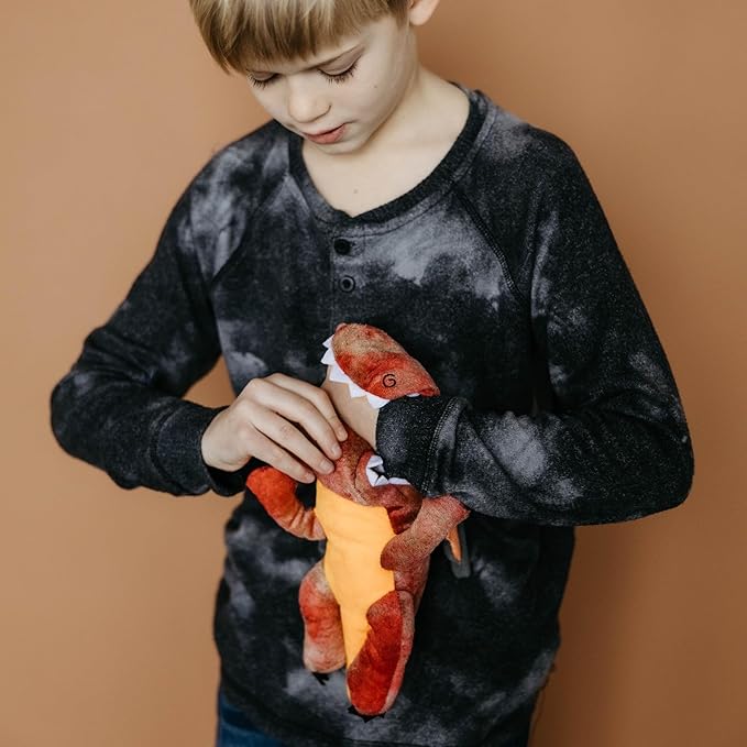 The Petting Zoo Red Dragon Stuffed Animal Plushie Slap Bracelet, Gifts for Kids, Slapstix Dragon Animals, Dragon Plush Toy 10 Inches