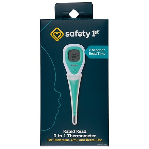 Safety 1st Rapid Read 3-In-1 Thermometer, Aqua