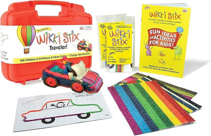 Wikki Stix Traveler, Kids Travel Essential, 144, Red Carrying Case
