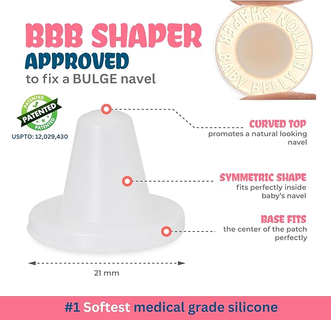 Patented-Baby Belly Button Shaper Plug- Baby Belly Band - Hernia Belt