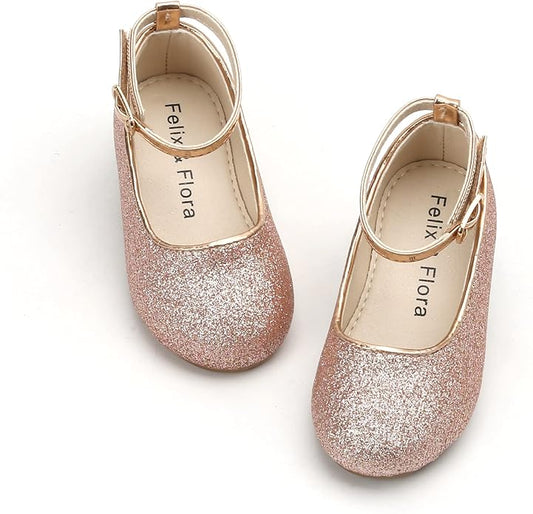 Felix & Flora Girls Toddler Little Ballet Shoes - Flower