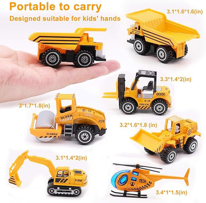 Childom Engineering Vehicle Toys Set Alloy Construction Big Forklift,Single Drum Roller