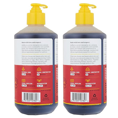 Alaffia Babies and Kids Shampoo and Body Wash, Gentle and Calming Support for Soft Hair and Skin with Shea Butter 2 Pack 16 Fl
