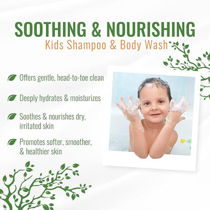 Wild Naturals Kids Shampoo and Body Wash - Hypoallergenic Baby Shampoo and Organic Baby Wash