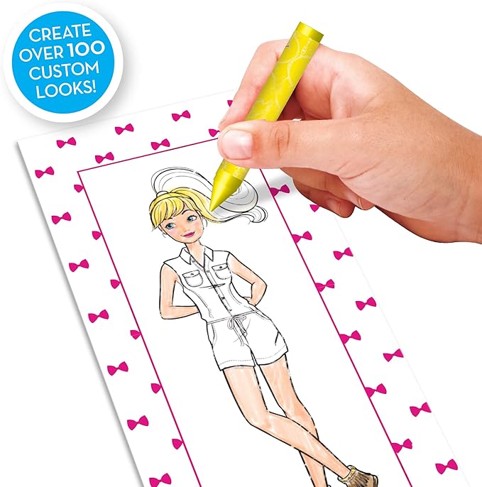 Barbie Fashion Plates All in One Studio Sketch Design Activity Set – Fashion Design Kit for Kids Ages 6 and Up