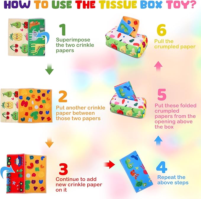 Baby Toys 6 to 12 Months - Baby Tissue Box Toy 1 Year