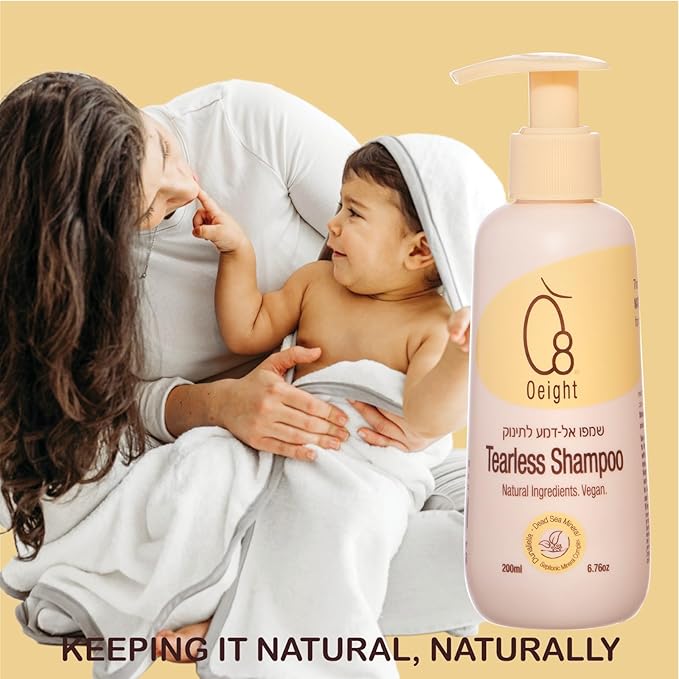 O8 Baby Tearless Shampoo, Natural Baby Shampoo 220ml B5, for
