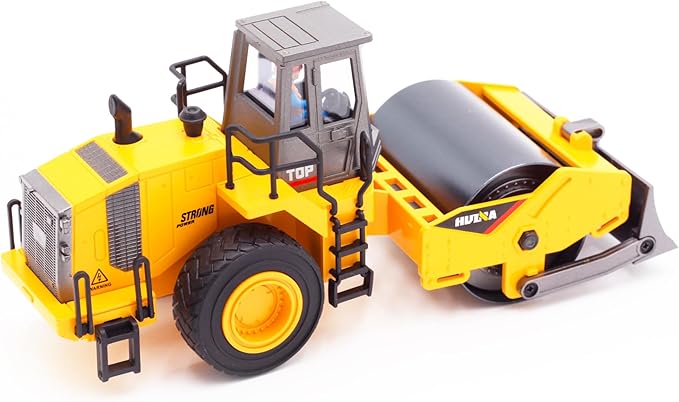Gemini&Genius Road Roller Construction Vehicle Toy for Kids 1/35 Scale