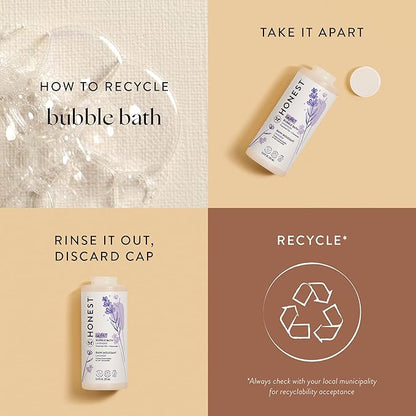 The Honest Company Foaming Bubble Bath | Gentle for Baby 12 fl