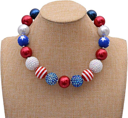 Sunrade Dress Up Jewelry for Little Girls Kids Necklaces Fashion Girls Chunky Beads Bubblegum Necklace and Bracelet Set Toddler Jewelry Costume Play Necklace