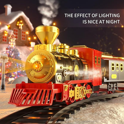 TEMI Train Set for Kids Toddlers 3-5, Train with Steam Engine 4-7 Years