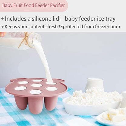 Big spinach Silicone Freezer Tray Baby Fruit Feeder Food Teething 6 Months