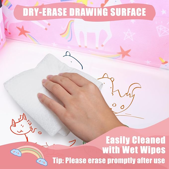 Upgraded Kids Travel Tray for Car Seat - Travel Tray for Airplane, Table Tray for Kids Travel Essentials, Toddler Lap Tray, Carseat Lap Desk for Kids Road Trip Activities, Pink Unicorn - 2 PCS