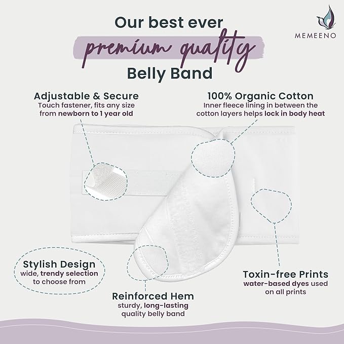 Baby Belly Band for Gas & Colic Baby Relief - Self Heating Belly Band Baby Belly Button Band Colic Band Tummy Wrap for Babies Colic Belt Baby Gas Wrap Colic Baby Relief Newborn