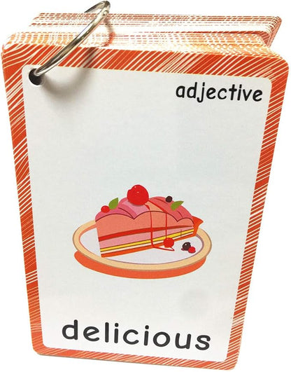 Set of Adjective&Antonym and Insect Flash Cards for Toddlers |Kids Learning Flashcard & Montessori Pocket Cards Toys | Perfect for Pre-K Decor Background Wall Stickers, Teacher/Autism Therapists Tools