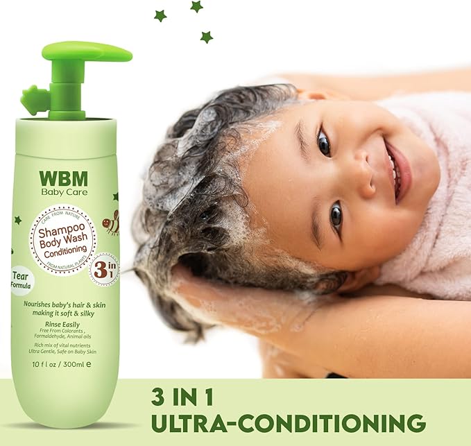 WBM Care 3 in 1 Baby Shampoo, Body Wash & Conditioner 10 oz 2 |