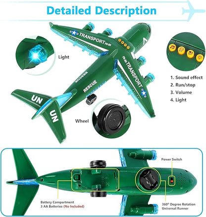 ele ELEOPTION Transport Airplane Toy Aeroplane Infrared Remote Control Plane 3 4 5 6 7 8