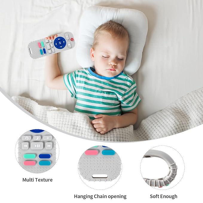Hooku 2 Pack Silicone Teething Toys for Babies 0-6 Months, Teethers for Babies 6-12 Months