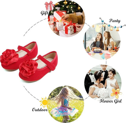 Felix & Flora Girls Toddler Little Ballet Shoes - Flower