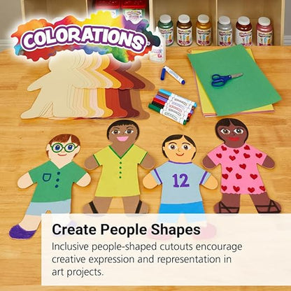 Colorations Multicultural Big People Shapes Set of 24, Multicultural Glossy Card, Skin Color Paper, Kids Around The World, Cardboard People, People Shapes, Multicultural, Diversity