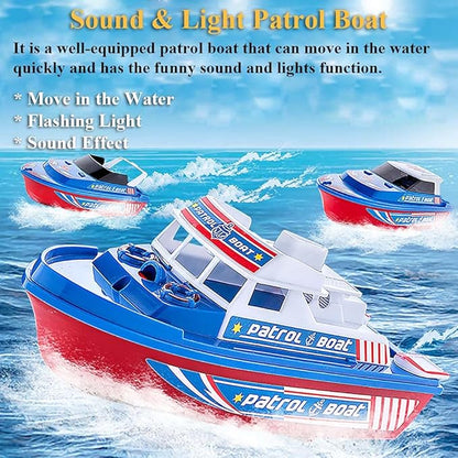 Electric Marine Patrol Boat Water Toy, Coast Guard Vessel Toy 2)