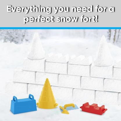 Superio Snow Brick Maker Igloo Fort Block Form Outdoor Winter Snow Toys Sand Castle Building Kit for Adults and Kids Sandbox, Beach, Sand Toys (Red, 2)
