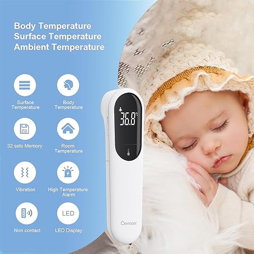 Berrcom No Touch Forehead Thermometer for Adults and Kids, Digital