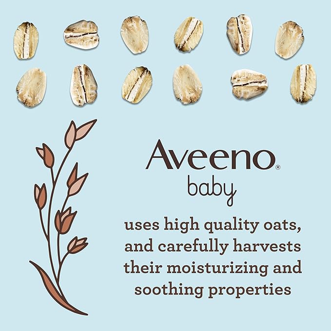 Aveeno Baby Sensitive Skin Bubble Bath with Oat Extract, Gently Cleanses and Leaves Skin Feeling Hydrated 19.2 fl.