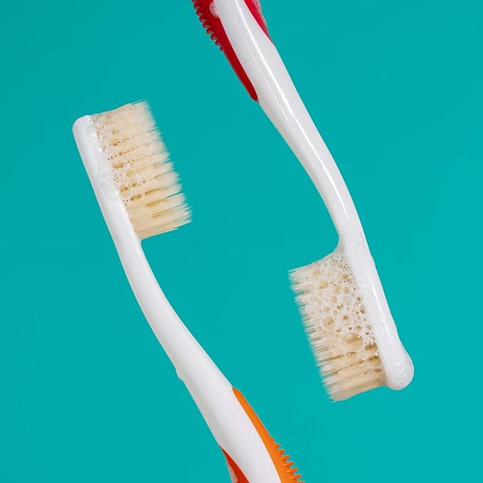 MOUTHWATCHERS Soft Manual Toothbrushes, Family Pack, 2 Adult, 2 Childrens Flossing Toothbrushes, Ultra Clean, Good for Sensitive Teeth and Gums, by Dr. Plotka's