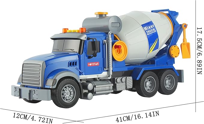 Kids Big Cement Mixer Toys Truck Toys Engineering car Lights 3+