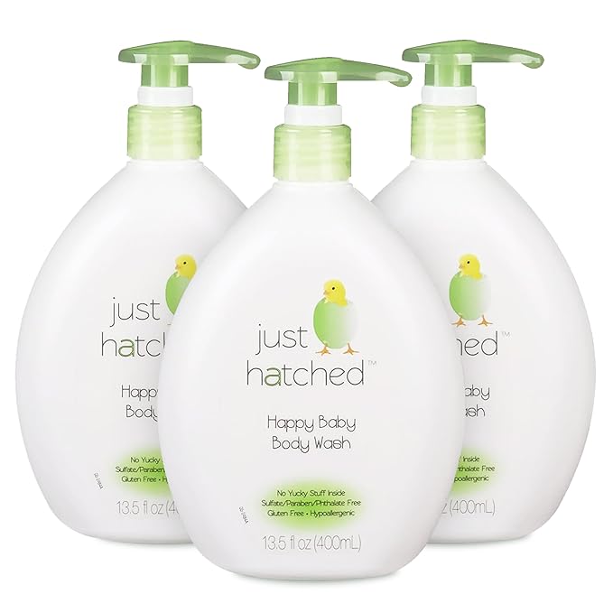 Happy Baby Body Wash Multi-Pack - Gentle Bath + Body Cleanser, Huggable Yummy Fragrance for Newborns 13.5 fl (3 Pack)
