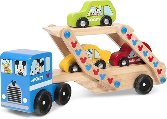 Melissa & Doug Mickey Wooden Car Carrier Set