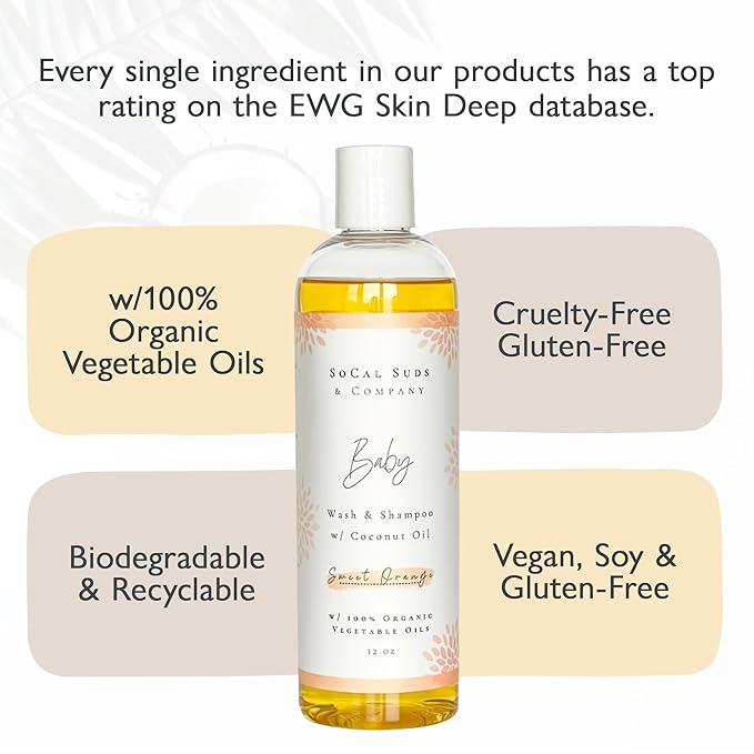SoCal Suds & Company - 2-in-1 Organic Gel Baby Shampoo & Body Wash 12oz
