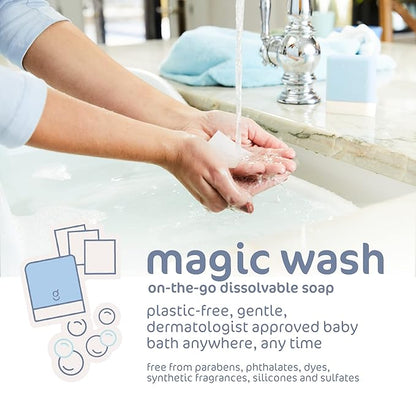 Goodnest® Baby & Toddler Travel Soap Sheets, Dissolving Baby Travel Soap Sheets 4 Packs 20 Sheets, 80 Total