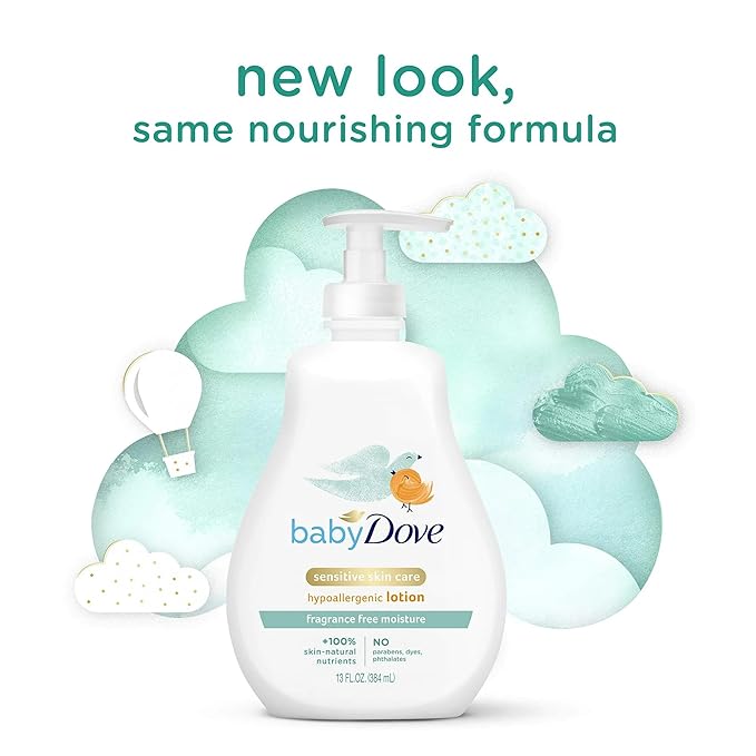 Baby Dove Sensitive Moisture Face and Body Lotion 13 oz(Pack 4)