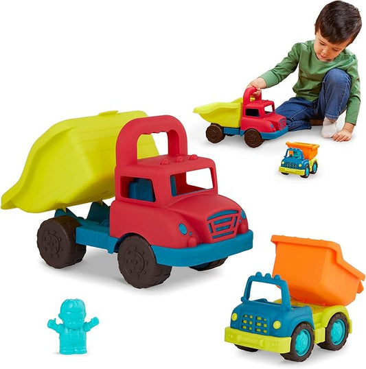 B. toys- B. play- Grab-n-Go Truck Set- 2 Dump Trucks – 1 Large Truck & 1 Small Truck 1 Year