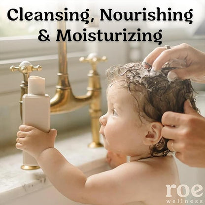 Roe Wellness- Toddler & Baby Body Wash & Shampoo Moisturizing Clean Ingredients | Suitable for Sensitive Skin, Fragrance-Free 9.4 fl