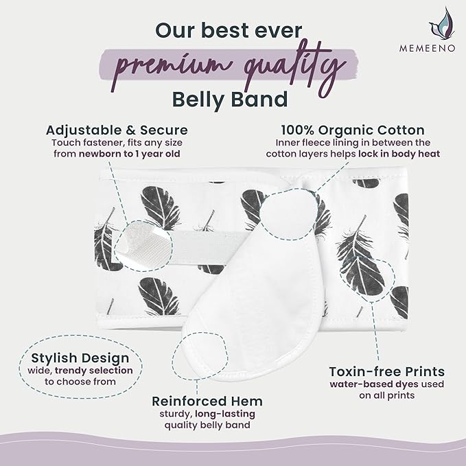 Baby Belly Band for Gas & Colic Baby Relief - Self Heating Belly Band Baby Belly Button Band Colic Band Tummy Wrap for Babies Colic Belt Baby Gas Wrap Colic Baby Relief Newborn