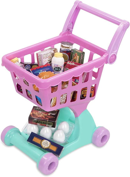 Battat- Play Circle- Shopping Cart & Grocery Set For Kids – Toy Food – Play Kitchen- Pretend Play- 3 years +