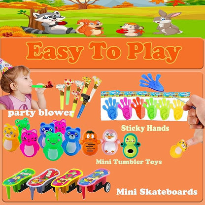 YOAUSHY 117 Pcs Party Favors for Kids, Treasure Box Toys for Classroom, Prizes Box Toys Classroom, Goodie Bags Stuffer Pinata Fillers, Treasure Chest Toys