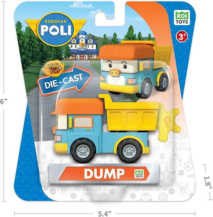 Robocar Poli, Dump DIE-CAST Metal Toy Cars 1-5 Boys
