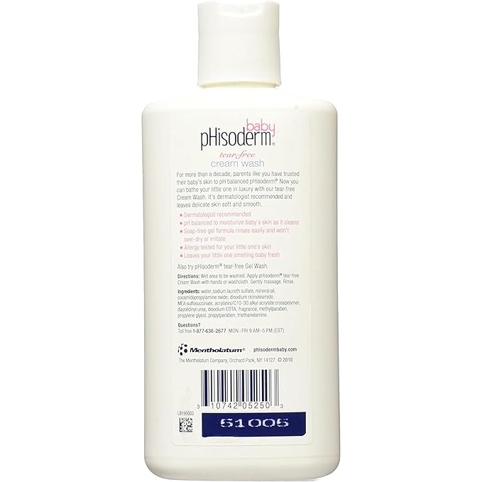 Phisoderm Baby Tear-Free Cream Wash 8 oz (Pack of 6)