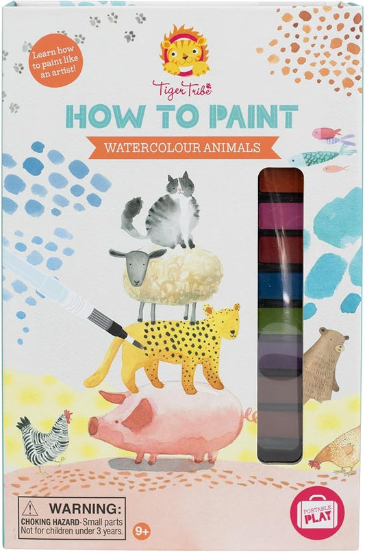 Tiger Tribe: How to Paint: Watercolor - Animals - Step-by-Step Guide Learning Techniques, 12 Watercolors & Brush, Painting, Kids & Tweens Ages 8+