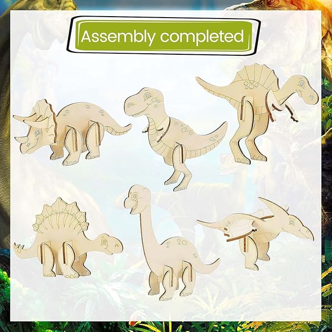 Valentines Day Gifts for Kids,23 Set 3D Puzzles Dinosaur DIY Painting Kit,Funny Dino Valentine Exchange Cards for Boys Girls Toddler School Class Classroom Party Favors (23)