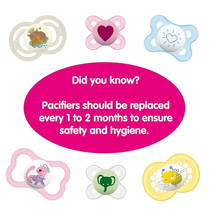 MAM Air Night Pacifiers , MAM Sensitive Skin Pacifier 6+ Months 2 Count 1), Designs