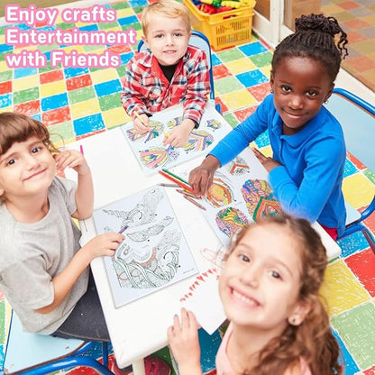3D Coloring Unicorn Puzzles for Kids, DIY Crafts and Arts Set for girls Ages 6-8,8-10,Drawing Puzzles with 10 Colouring Pens Stocking Stuffers Toys Christmas Gifts for Kids Age 6 7 8 9 10 11 12