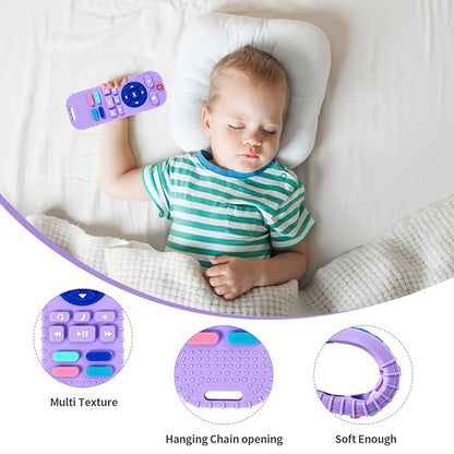 Hooku 2 Pack Silicone Teethers for Babies 6-12 Months, Sensory Teething Toys for Newborns to Toddlers