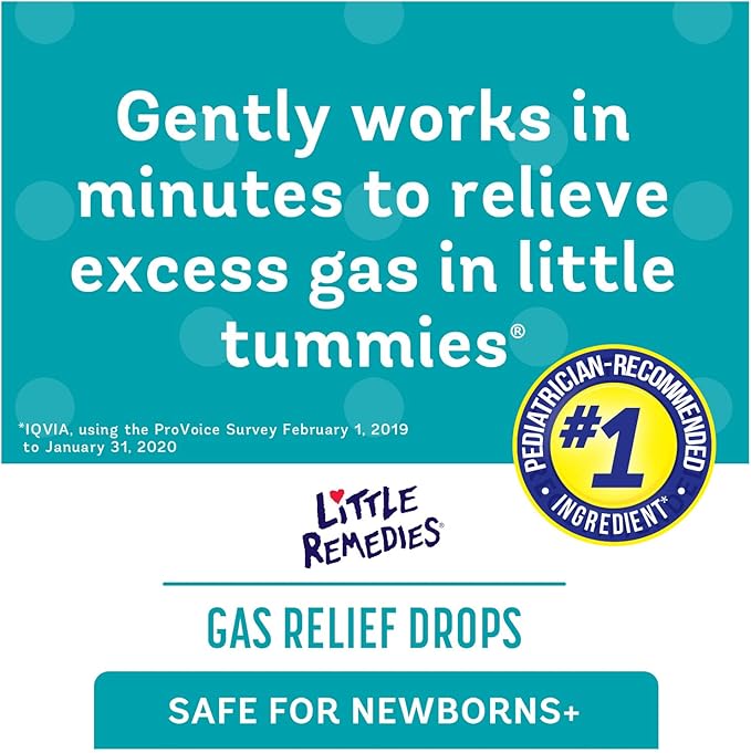 Little Remedies Gas Relief Drops, 1 fl oz & EZY DOSE Kids Oral Syringe 10 mL