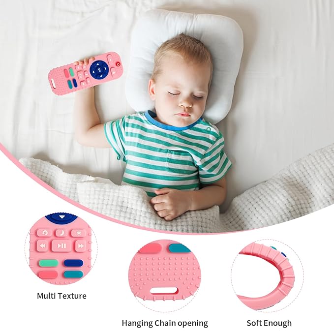 Hooku 2 Pack Silicone Teething Toys for Babies 0-6 Months, Teethers for Babies 6-12 Months