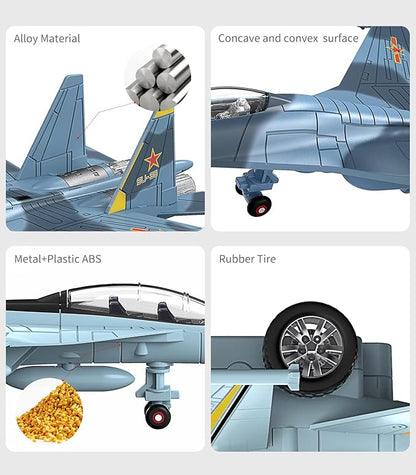 Geyiie Airplane Toy for Boys, Metal Plane Vehicle Playset 3 4 5 6